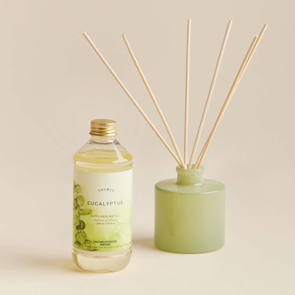 Thymes Eucalyptus Diffuser Refill and Reed Diffuser are part of the Fresh Fragrance Family image number 1